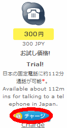 300円チャージ